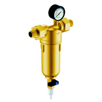 Магистральный фильтр Гейзер Бастион 122 с манометром для холодной и горячей воды 1/2 - Фильтры для воды - Магистральные фильтры - Магазин стабилизаторов напряжения Ток-Про